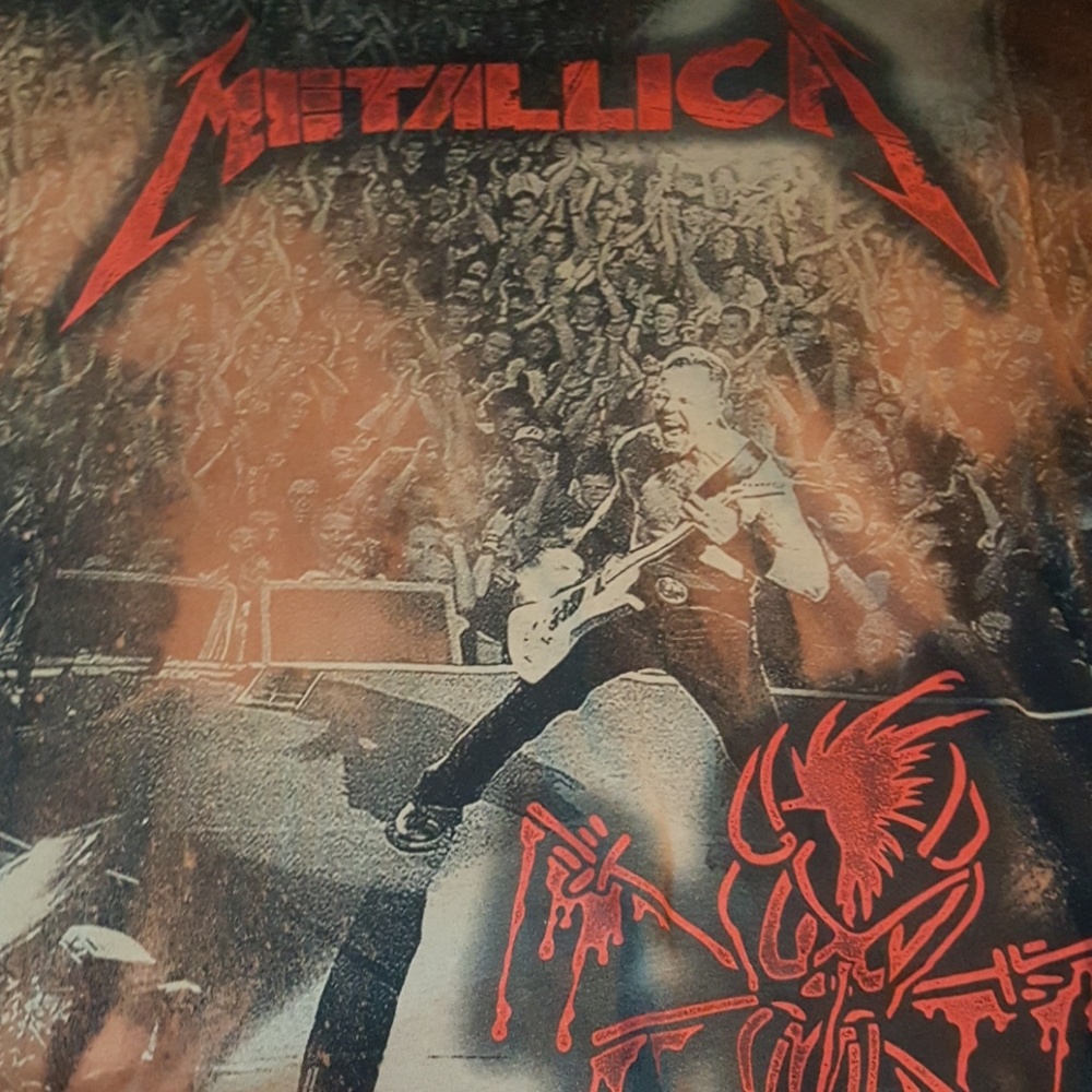 Custom bleached Metallica stage right shirt.